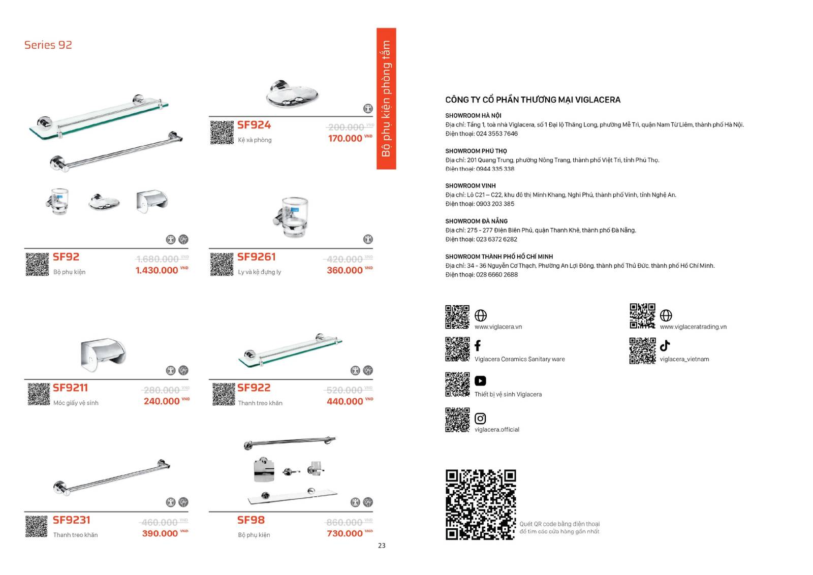 Bảng giá và Catalogue Thiết bị vệ sinh SANFI mới nhất 2024 /Page 